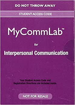 NEW MyLab Communication for Interpersonal Communication -- Valuepack Access Card indir