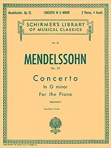 Felix Mendelssohn-Bartholdy: Concerto in G Minor (Schirmer's Library of Musical Classics)