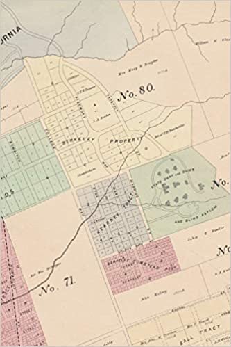 1878 Map of Berkeley - A Poetose Notebook / Journal / Diary (50 pages/25 sheets) (Poetose Notebooks) indir