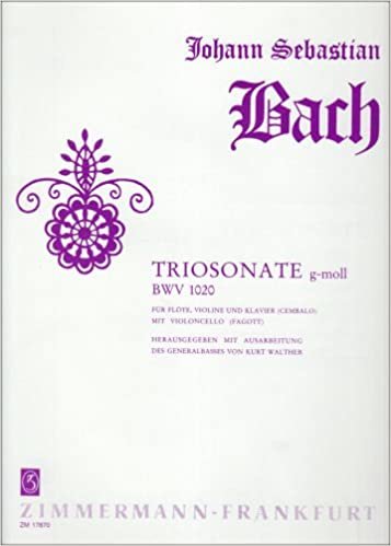 Triosonate g-moll: für Flöte, Violine und Klavier (Cembalo) mit Violoncello/Fagott