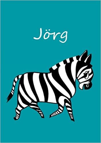 Malbuch / Notizbuch / Tagebuch - Jörg: DIN A4 - blanko - Zebra
