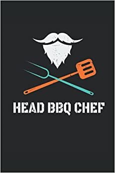 Head BBQ Chef: Chef alla griglia con barba Grigliare uomini regali divertenti Notebook foderato (formato A5, 15, 24 x 22, 86 cm, 120 pagine)