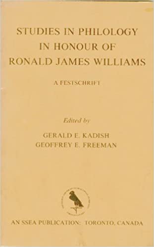 Studies in Philology in Honour of Ronald James Williams: A Festschrift (Ssea)