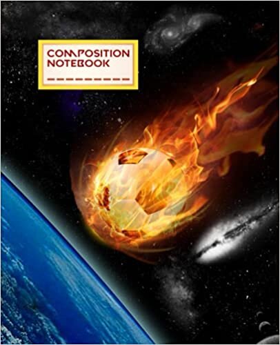 Composition Notebook: Thematic Football Composition Notebook Wide College Ruled Lined Paper, with cool Sci-Fi Cover with Asteroid Fireball and Earth, ... for Back To School, Students, and Teachers. indir
