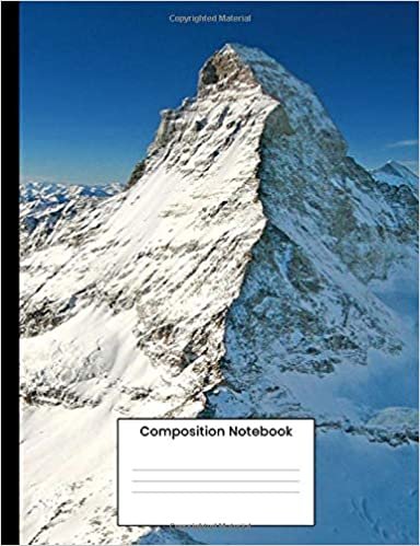 Composition Notebook: Cool Matterhorn Composition Book, Writing Notebook Gift For Men Women Teens 120 College Ruled Pages indir