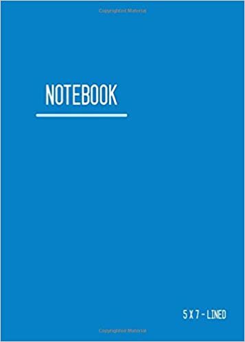 Lined Notebook 5x7: Journal Notebook Blue with Date, Smart Design for Work, Traveler, Blank, Ruled, Small, Soft Cover, Numbered Pages (Calligraphy Lined Notebook Small) indir