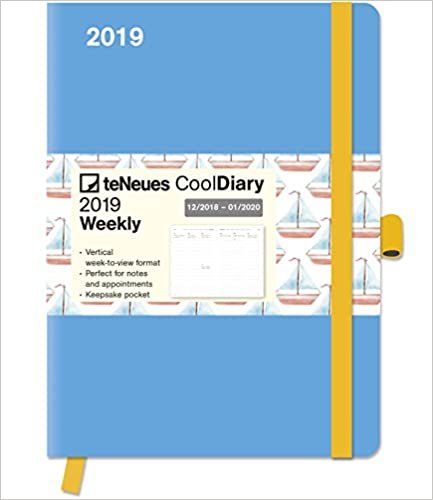 2019 teNeues Lightblue / Boat Cool Diary - 16 x 22cm indir