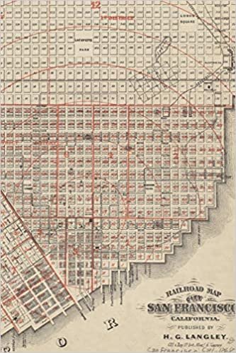 1868 Railroad Map of the City of San Francisco, California - A Poetose Notebook / Journal / Diary (50 pages/25 sheets) (Poetose Notebooks) indir