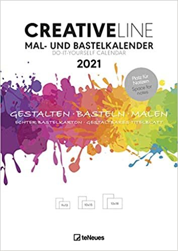 Mal- und Bastelkalender 2021 - Kreativ-Kalender - DIY-Kalender - Kalender-zum-basteln - 21x29,7 - mit Platz für Notizen indir