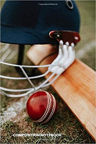 Composition Notebook: Boys Sports Composition Notebook with Cricket for School