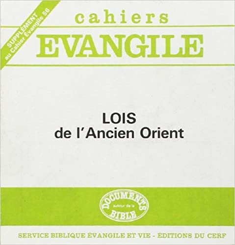 SCE-56 Lois de l'Ancien Orient (Cahiers évangiles)