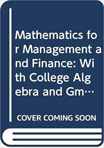 Mathematics for Management and Finance