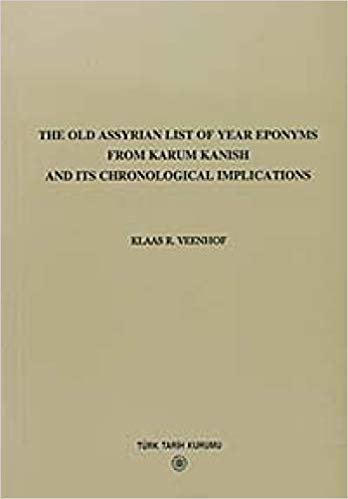 The Old Assyrian List Of Year Eponyms From Karum Kanish And Its Chronological Implications