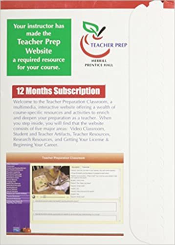 Teacher Preparation Classroom (Supersite), 12 Month Access Code Card