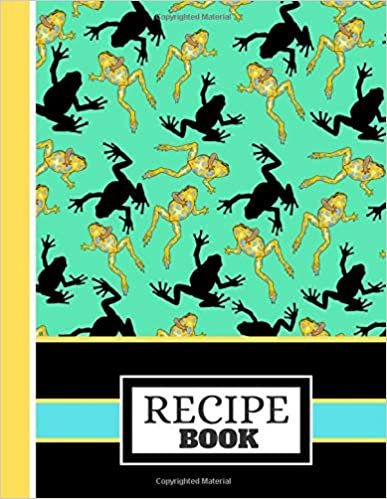 (RECIPE BOOK): Chinese Style Swimming Black and Gold Frogs Pattern Cookery Gift: Frog Recipe Book for Men, Women, Teens, Office indir