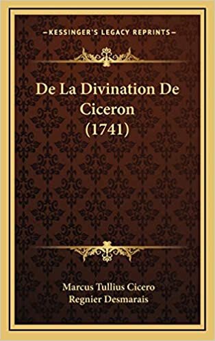 De La Divination De Ciceron (1741)