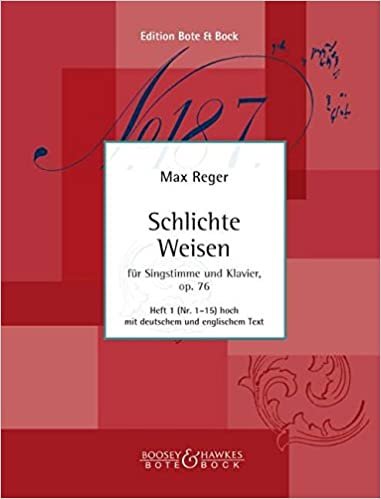 Schlichte Weisen: Heft 1 (Nr. 1-15). op. 76. hohe Singstimme und Klavier.