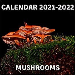 Mushroom Calendar 2021-2022: April 2021 - June 2022 Square Monthly Planner Mini Calendar With Wild Mushroom Photography