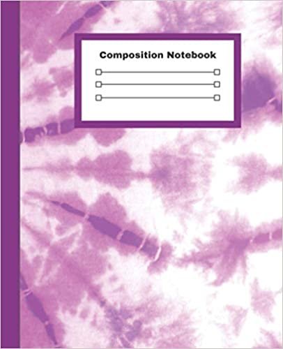 Composition Notebook: Purple Tie Dye composition notebook wide rule for Home School College | Blank Lined Journal for Teachers, Students, Kids and s