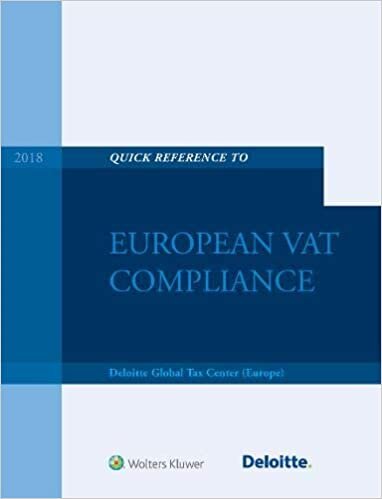 QUICK REF GT EUROPEAN VAT COMP: 2018 Edition