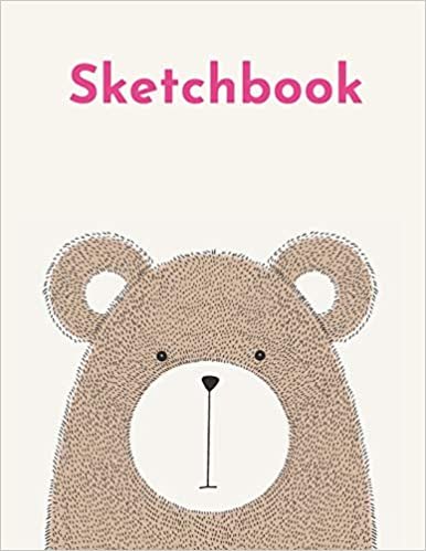 Sketchbook: A Cute Kawaii Bear Sketchbook Journal: 100 Large 8.5" x 11" Blank White Pages