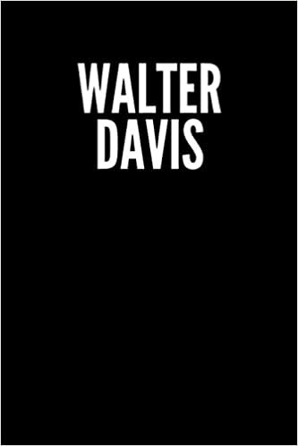 Walter Davis Blank Lined Journal Notebook custom gift: minimalistic Cover design, 6 x 9 inches, 100 pages, white Paper (Black and white, Ruled)