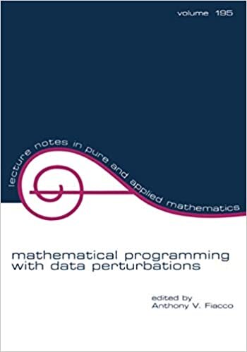 Mathematical Programming with Data Perturbations (Lecture Notes in Pure & Applied Mathematics, Band 195) indir