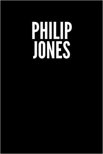 Philip Jones Blank Lined Journal Notebook custom gift: minimalistic Cover design, 6 x 9 inches, 100 pages, white Paper (Black and white, Ruled)