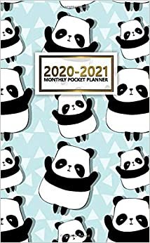 2020-2021 Monthly Pocket Planner: Cute Two-Year (24 Months) Monthly Pocket Planner & Agenda | 2 Year Organizer with Phone Book, Password Log & Notebook | Nifty Panda Bear & Geometric Pattern