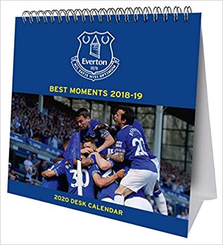 Everton FC Desk Easel Official 2020 Calendar Month to View Desk Calendar