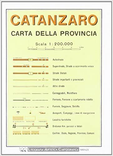 Catanzaro Provincial Road Map (1:200, 000)