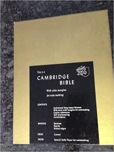 KJV Cameo Reference Bible with Wide Margins Dark blue Buckram boards, WMDO251B indir