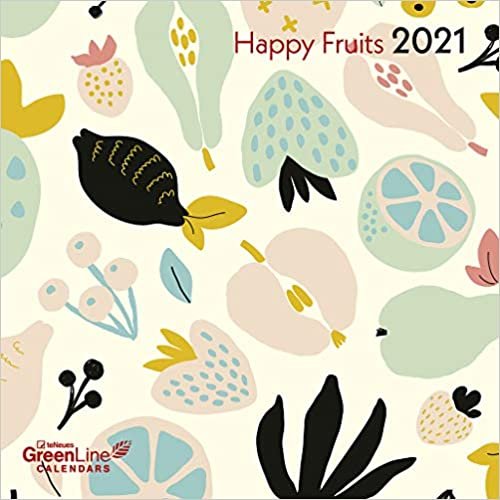 GreenLine Happy Fruits 2021 - Wand-Kalender - Broschüren-Kalender - 30x30 - 30x60 geöffnet