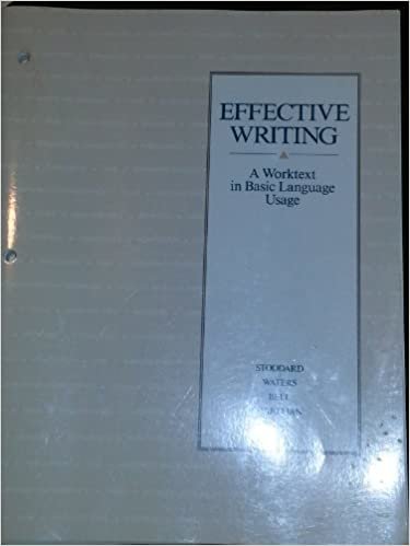Effective Writing: Worktext in Basic Language Usage