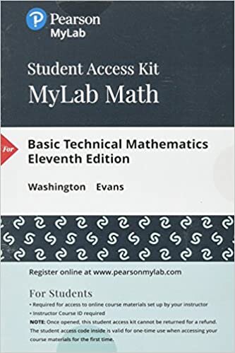 Mylab Math with Pearson Etext -- 24-Month Standalone Access Card -- For Basic Technical Mathematics indir
