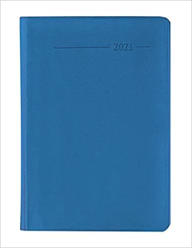 Taschenkalender Buch PVC aquamarin 2021 - Büro-Kalender 8x11,5 cm - 1 Woche 2 Seiten - 144 Seiten - Notiz-Heft - Alpha Edition