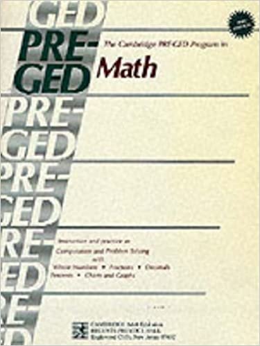 The Cambridge Pre-Ged Program in Math (Cambridge Adult Basic Education)