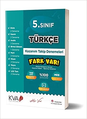 5. Sınıf Türkçe Fark Var Kazanım Takip Denemeleri KVA Yayınları indir