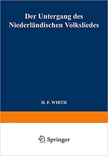 Der Untergang des Niederländischen Volksliedes