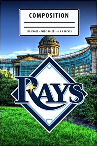 Composition: Tampa Bay Rays Camping Trip Planner Notebook Wide Ruled at 6 x 9 Inches | Christmas, Thankgiving Gift Ideas | Baseball Notebook #27