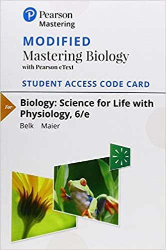Modified Mastering Biology with Pearson Etext -- Standalone Access Card -- For Biology: Science for Life with Physiology (Masteringbiology, Non-Majors)