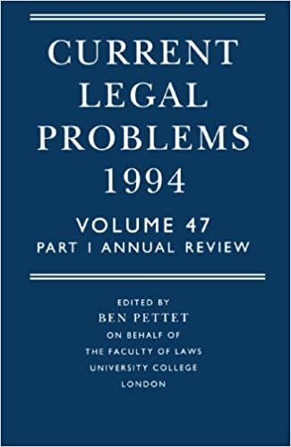 Current Legal Problems 1994: Volume 47, Part 1: Annual Review: 047