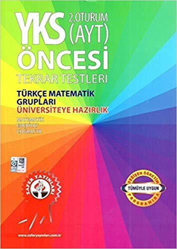 Zafer YKS AYT Okul Öncesi Tekrar Testleri Türkçe-Matematik Grupları 2. Oturum