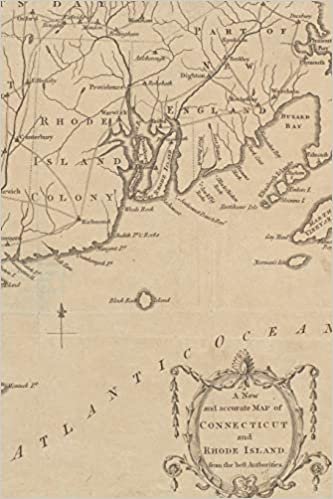 1780 map of Connecticut and Rhode Island - A Poetose Notebook / Journal / Diary (50 pages/25 sheets) (Poetose Notebooks)