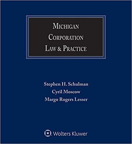 Michigan Corporation Law and Practice