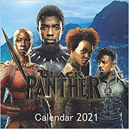 Black Panther Calendar 2021: Black Panther Calendar 2021- 8.5''x 8.5'' - Cute Glossy finish