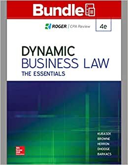 Gen Combo Looseleaf Dynamic Business Law: The Essentials; Connect Access Card
