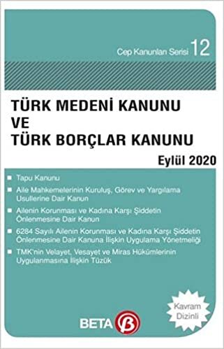 Türk Medeni Kanunu ve Türk Borçlar Kanunu: Eylül 2020
