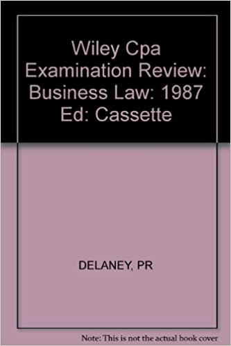 Wiley Cpa Examination Review: Business Law: 1987 Ed: Cassette indir