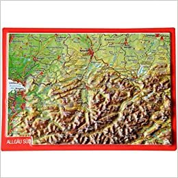 Reliefpostkarte Allgäu Süd